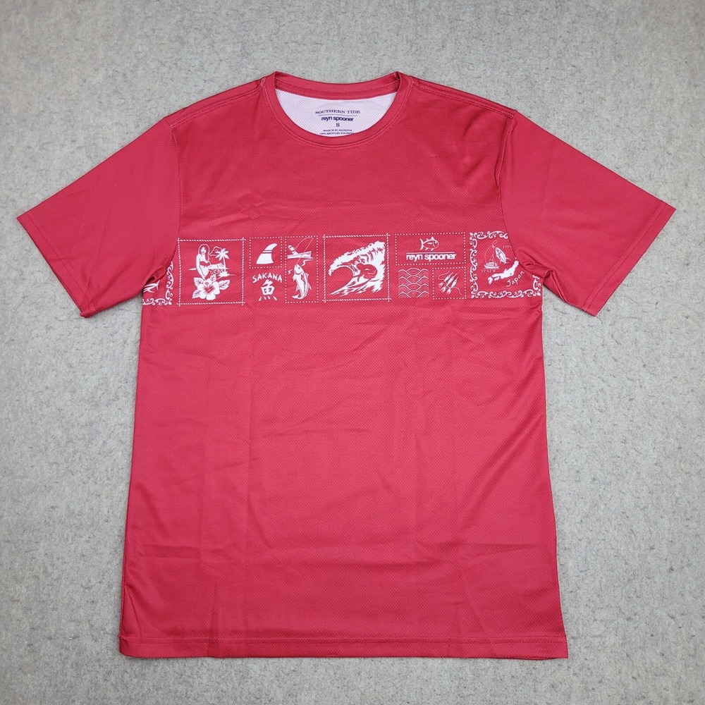 Reyn Spooner Southern‎ Tide T-Shirt Mens Small Red Short Sleeve Japanese